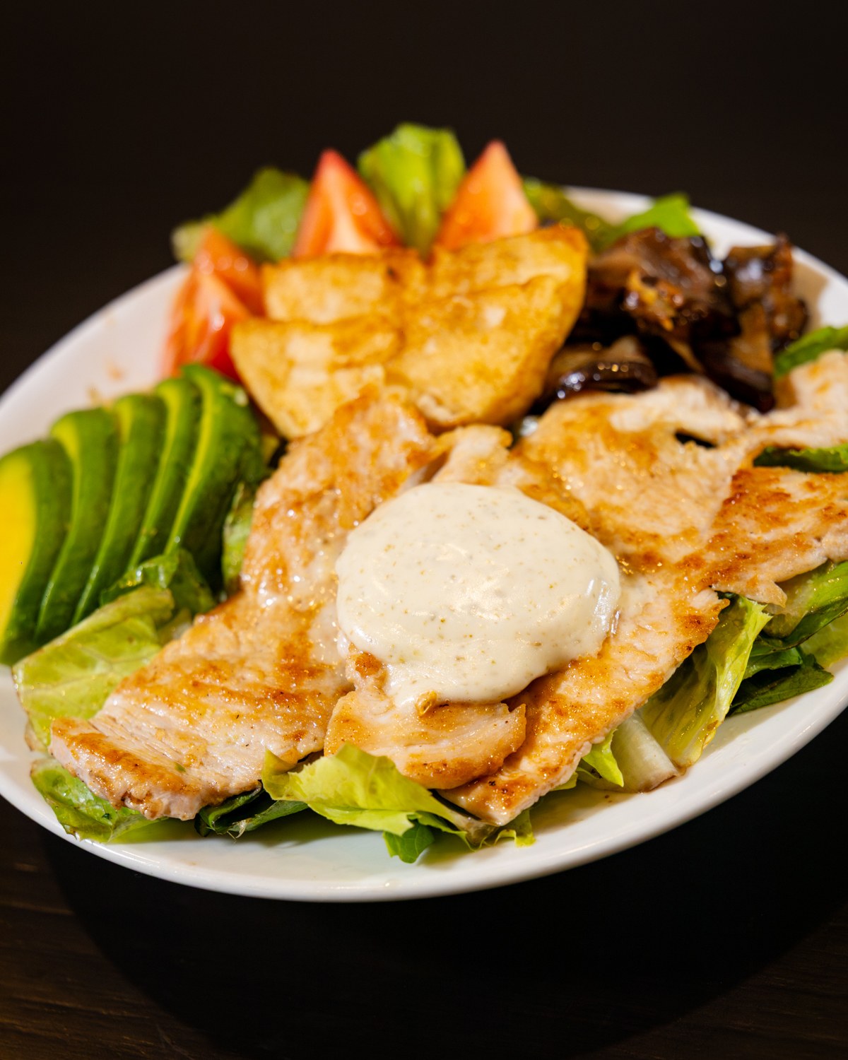 A fresh Tropicana salad on the table