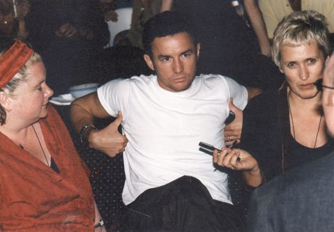 Magda Szubanski, Baz Luhrmann and Jane Campion at the Tropfest film festival in Sydney in the 1990s