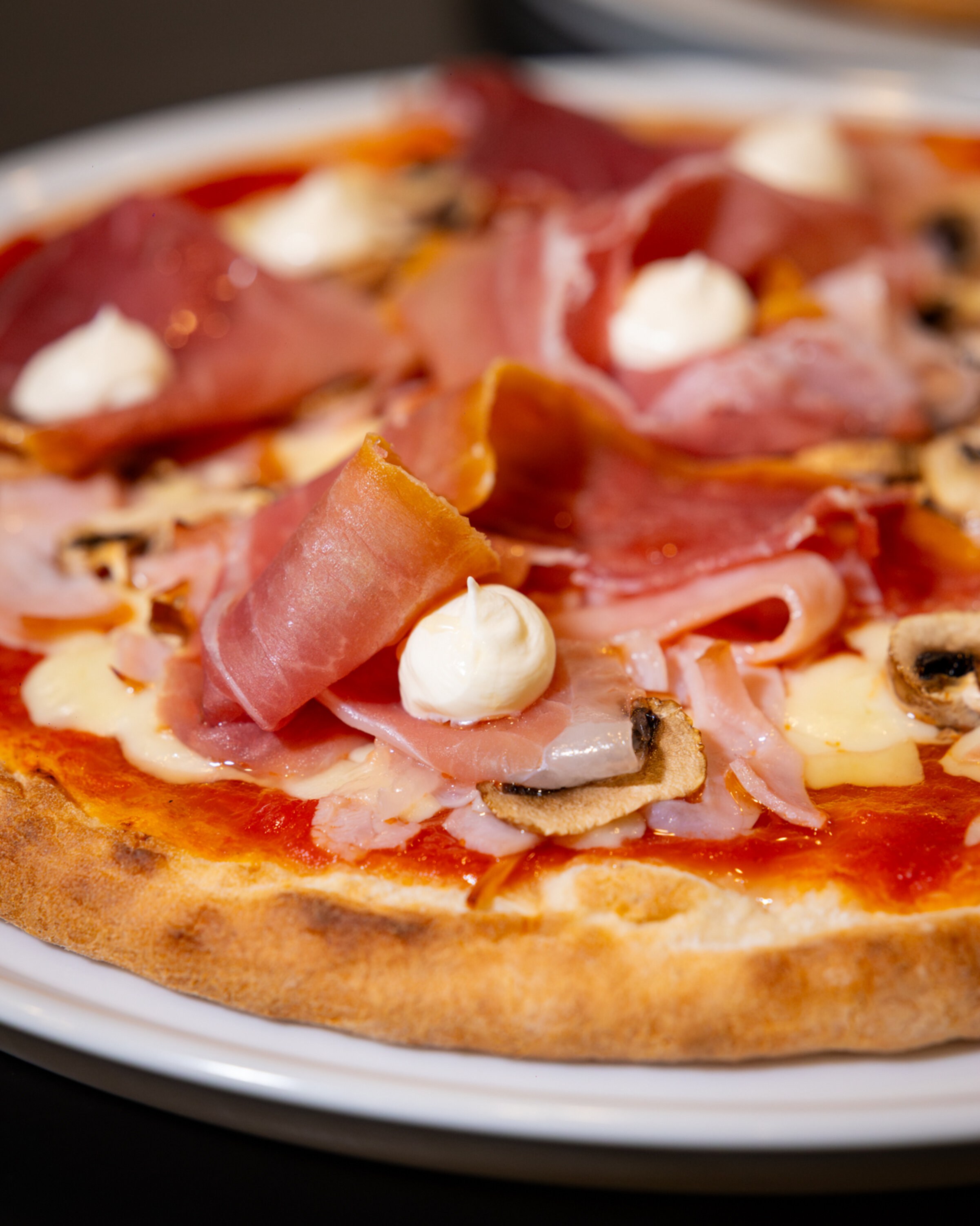 Tropicana pizza overhead